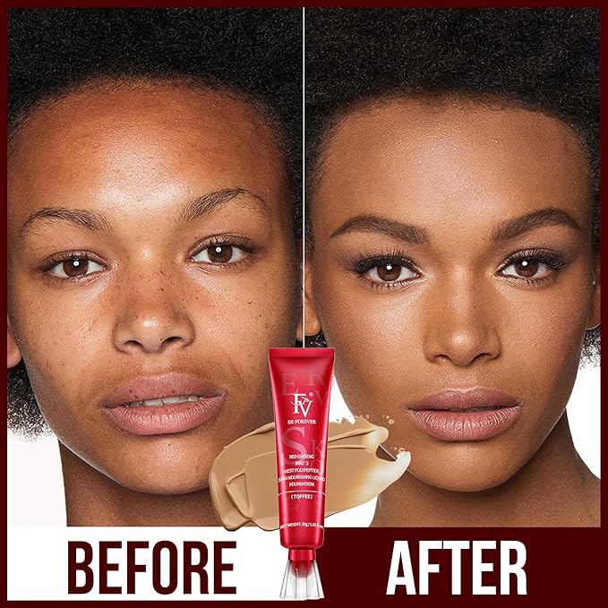 FV Waterproof Foundation with Oil-control, Long Lasting & Lightweight, Buildable Coverage, Matte Foundation for Oily/Normal Skin, Sweat-resistant Liquid Makeup Foundation for Face, 30g, Toffee