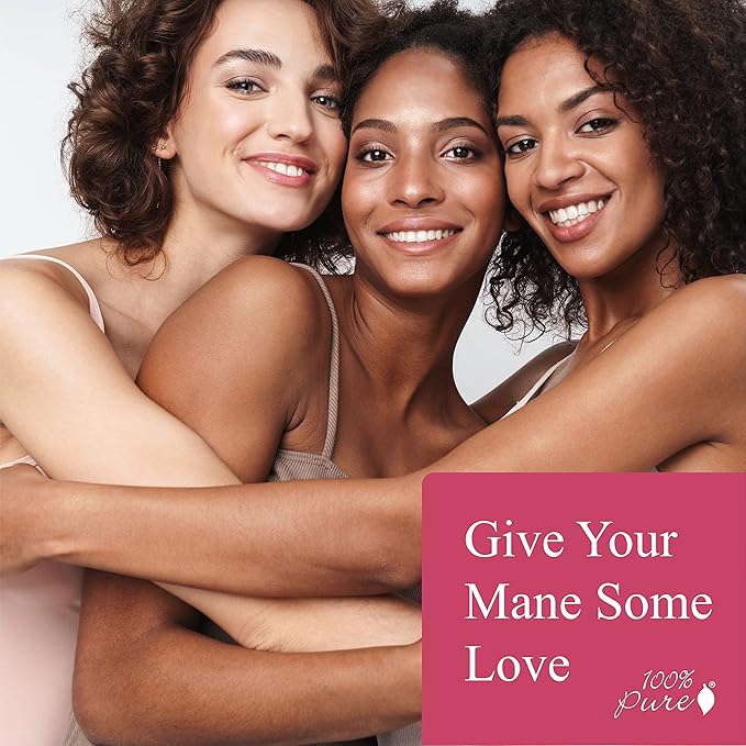 100% PURE Kelp & Mint Volumizing Shampoo Purifying Hydration & Deep Detox - Botanical Body Boost for Dry, Damaged Thinning Hair, Promotes Healthy Growth for Women & Men - Sulfate Free - 8 Fl Oz