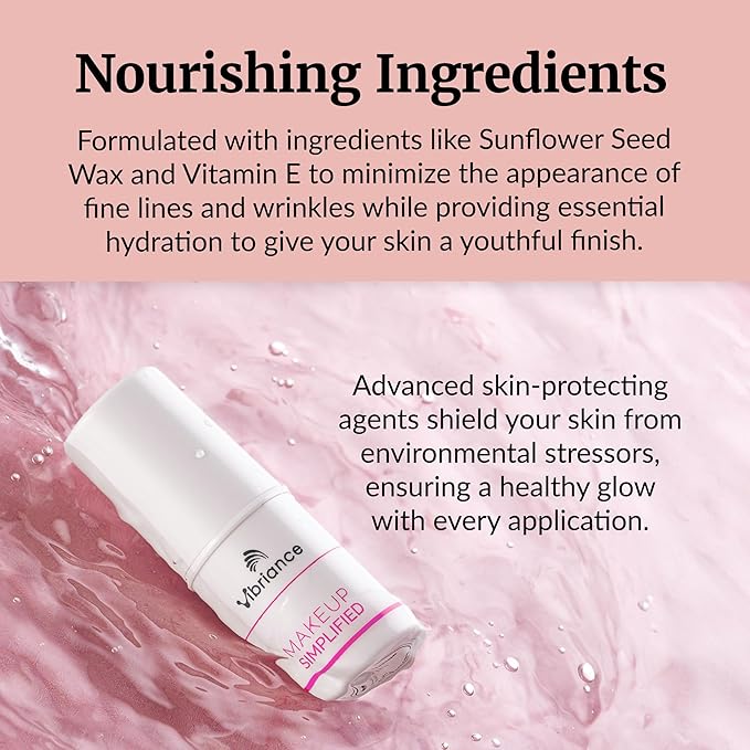 Vibriance Complexion Sticks - Foundation for Mature Skin - Sheer, Buildable Coverage Face Makeup Foundation for Older Women - 3-in-1 Base, Contour, Concealer - Beige