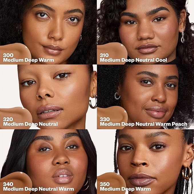 Kosas Revealer Skin-Improving Foundation with SPF 25 Protection - Hydrate, Brighten, Soothe, Plump, Protect Skin - Smoothing Texture, Natural Finish and Clean Formula - Medium Deep Neutral Warm 340