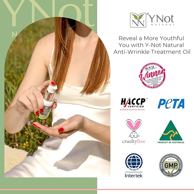 Australian Emu Oil with Vitamin E & C - 50mL Skin Brightener Serum for Face & Body to Reduce Visible Signs of Aging, Spots & Sun Damage - Antioxidant w/Omega 3 6 9 & Essential Oils by Y-Not Natural