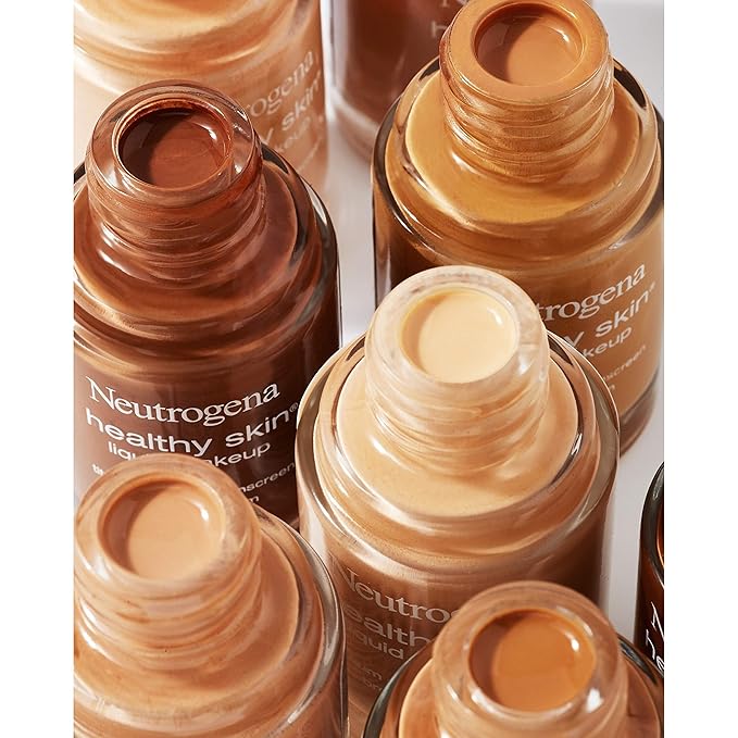 Neutrogena Healthy Skin Liquid Makeup Foundation,Broad Spectrum SPF 20 Sunscreen,Lightweight & Flawless Coverage Foundation with Antioxidant Vitamin E & Feverfew,Natural Beige,1 fl. oz (Pack of 1)