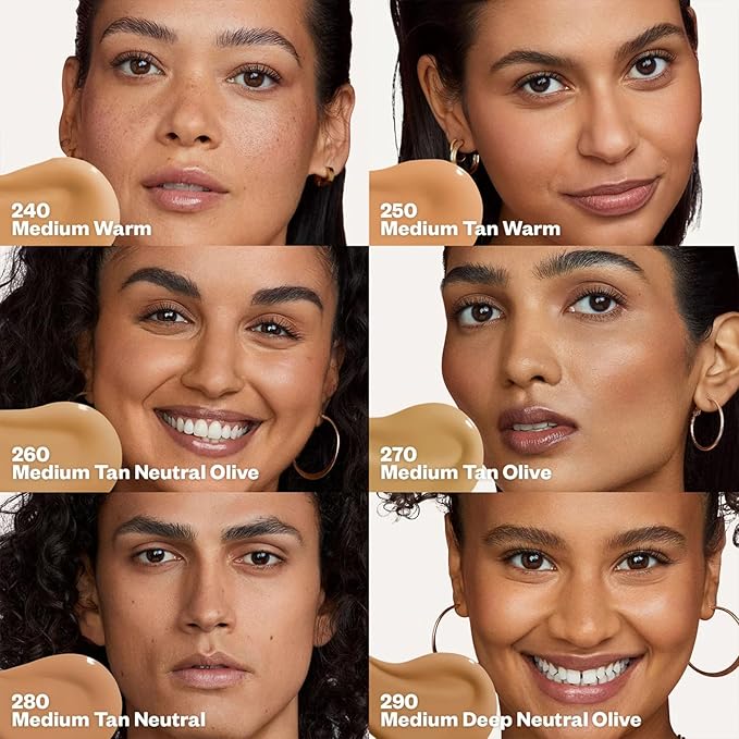 Kosas Revealer Skin-Improving Foundation with SPF 25 Protection - Hydrate, Brighten, Soothe, Plump, Protect Skin - Smoothing Texture, Natural Finish and Clean Formula - Medium Tan Olive 270