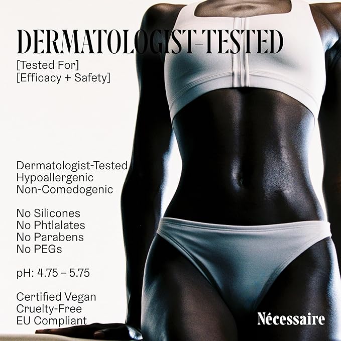 Nécessaire The Body Lotion with Pump. Santal. Multi-Peptide Firming Lotion to Moisturize, Firm, Strengthen. 2.5% Niacinamide, Vitamin C/E + Omega 6/9. 450ml / 15.2 fl oz