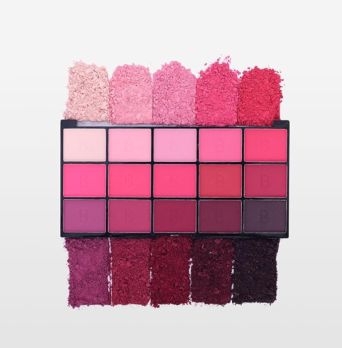 15 Colors Eyeshadow Palette | Versatile Range for Unlimited Eye Looks. (Rose)