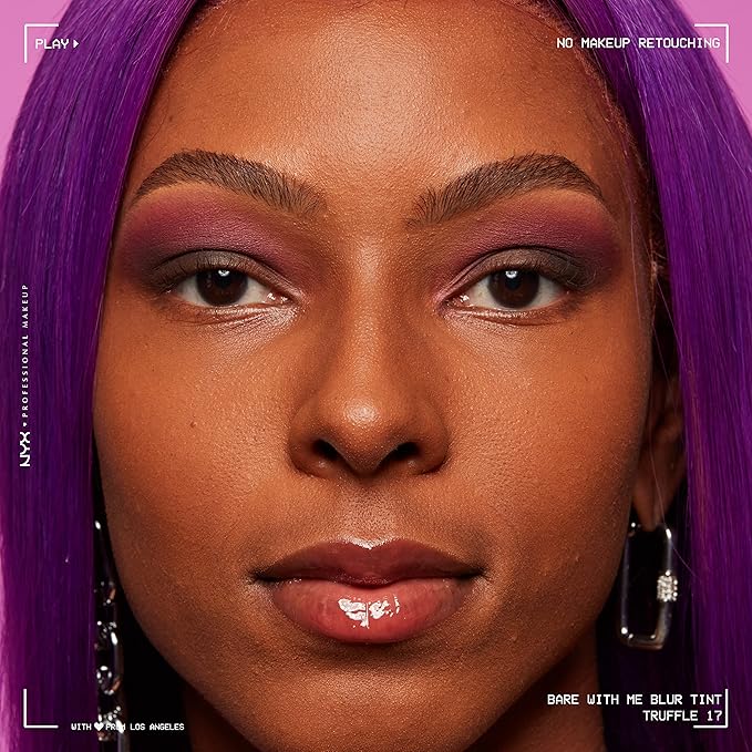 NYX PROFESSIONAL MAKEUP Bare With Me Blur Skin Tint Foundation Make Up with Matcha, Glycerin & Niacinamide - Truffle