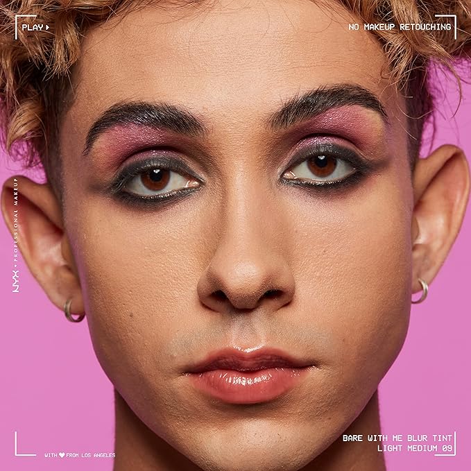 NYX PROFESSIONAL MAKEUP Bare With Me Blur Skin Tint Foundation Make Up with Matcha, Glycerin & Niacinamide - Light Medium